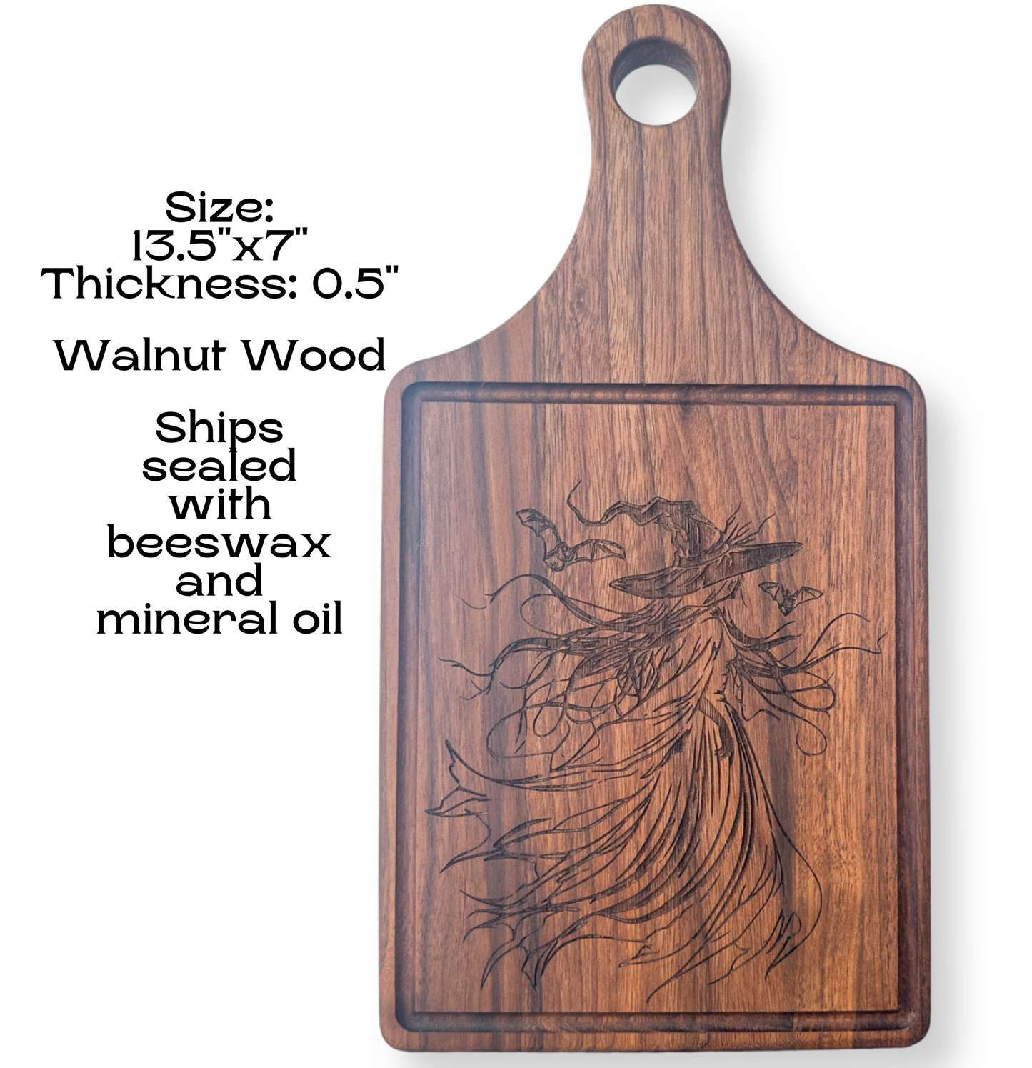 Witch Wooden Cutting Board Engraved Kitchen Witch Kitchen Gift